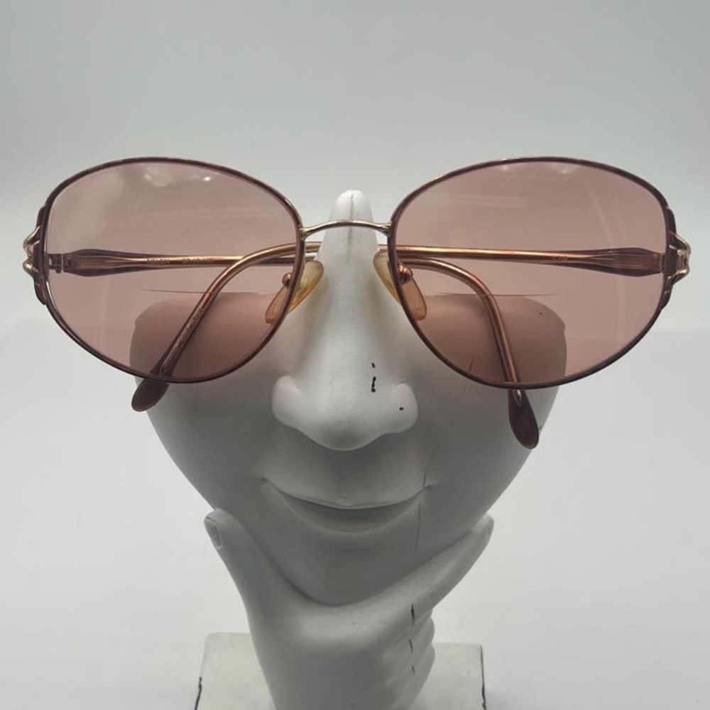 Vintage Helen 13A Brown Gold Oval Sunglasses Frames